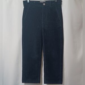 Everlane Women's Navy Blue Corduroy Wide Leg Crop Pants. Size 4